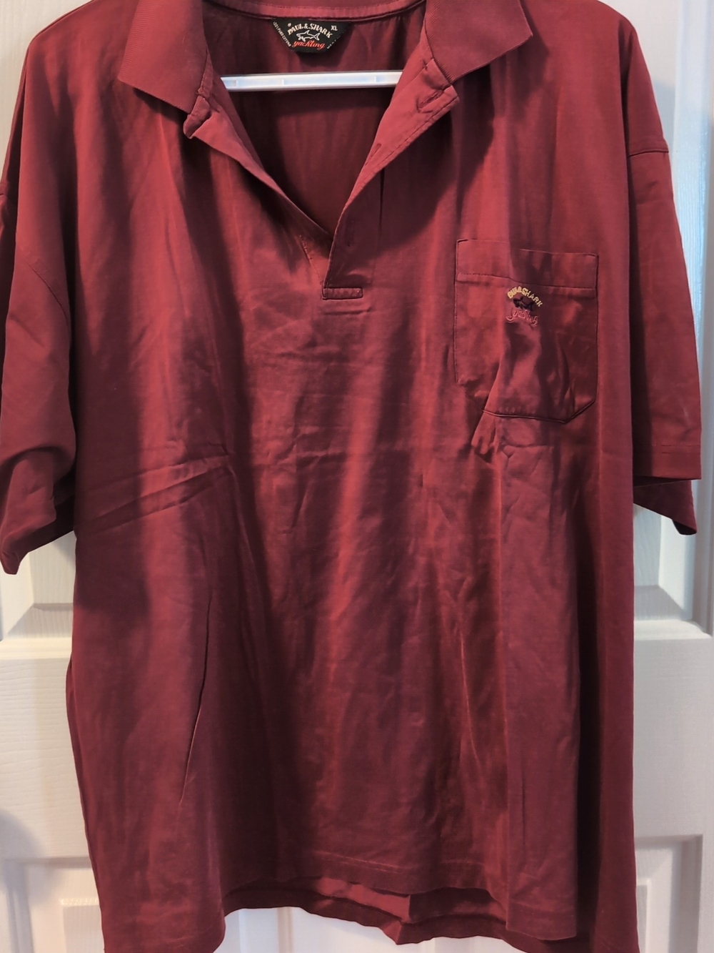 Men's Casual Polo Shirt in Deep Burgundy - Relaxed Fit